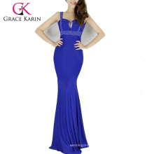 2015 горячие продажи Грейс Карин длинные сексуальная блестками спинки вечернее платье CL6097